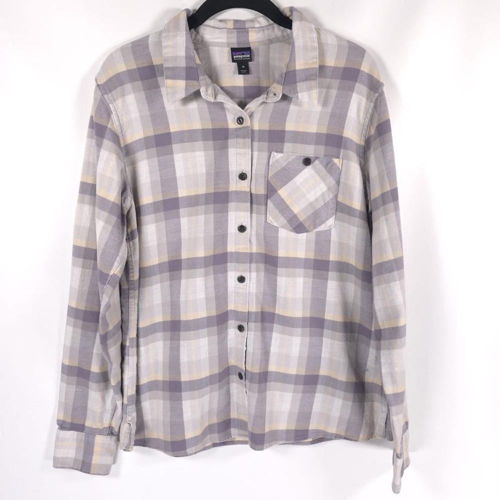 Patagonia Women’s ORGANIC COTTON LS Shirt Windowpane ST.53875FA19 Size 10
